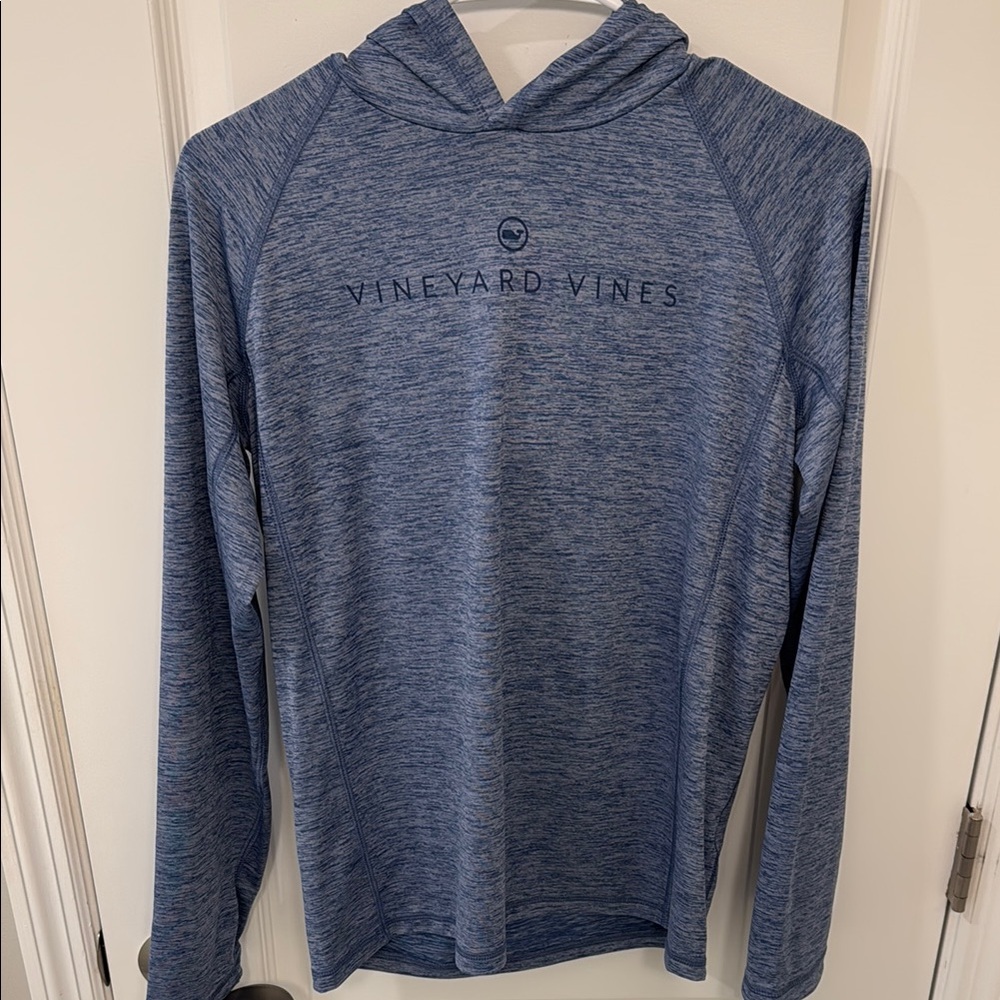 Vineyard Vines Blue Hoodie Sweatshirt with thumb holes